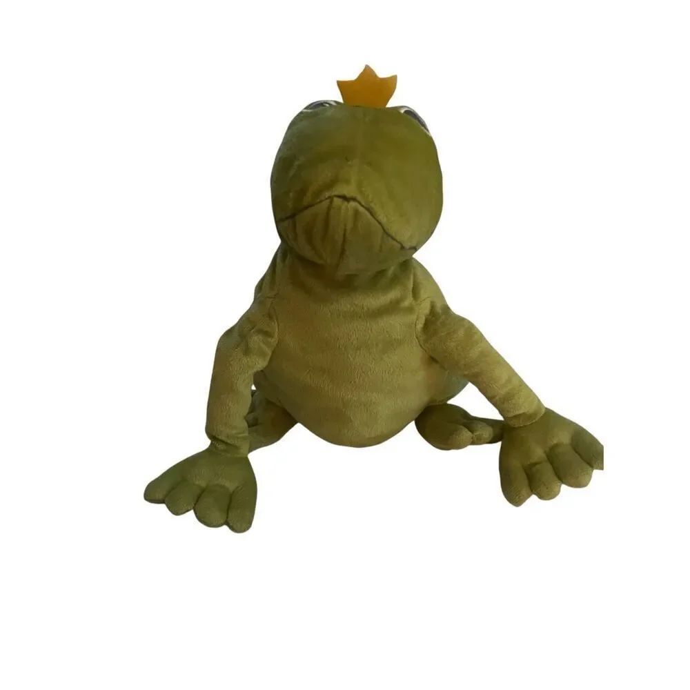 Ikea Green Frog Prince 2-1 Reversible Soft Flip Toy Plush Stuffed Animal Small